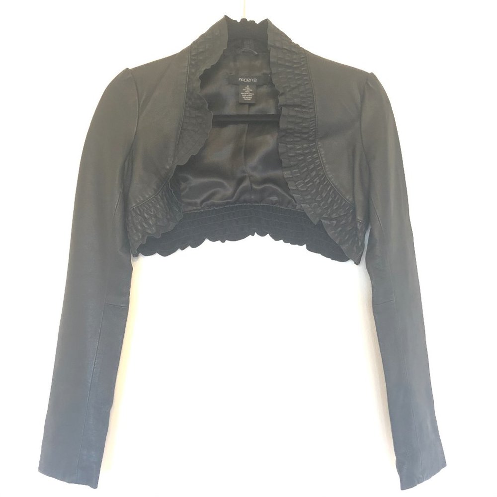 Arden B 100% Leather Bolero Jacket